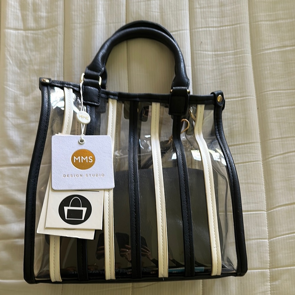 MMS Design Studio Navy and Cream Women's Bag